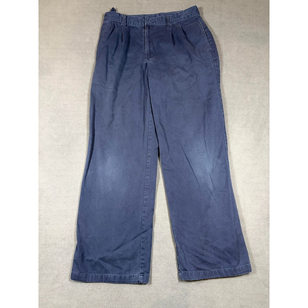 IZOD Chino Pants Boys 18 Blue Pleated Twill Regular Fit